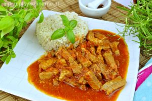 Wieprzowina z marchewką w orientalnym sosie