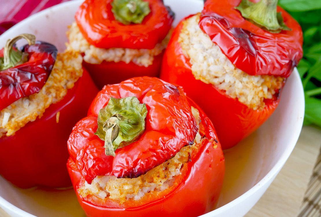 Papryka faszerowana ryżem i mięsem mielonym