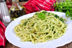 Spaghetti ze szpinakiem