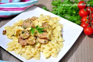 makaron z kiełbasą