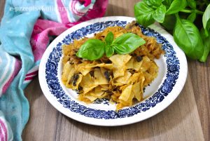 Łazanki z pieczarkami