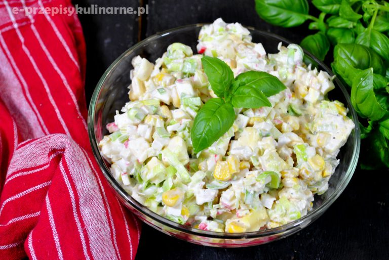 sałatka z porem i surimi