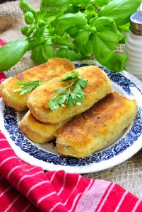 Krokiety ziemniaczane z pieczarkami