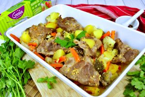 Karkówka pieczona z warzywami