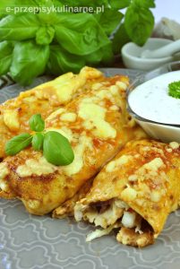 Naleśniki z gyrosem zapiekane w piekarniku