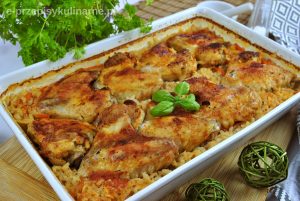 Skrzydełka na ryżu