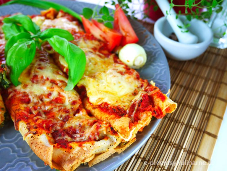 Zapiekane naleśniki ze szpinakiem i ricottą