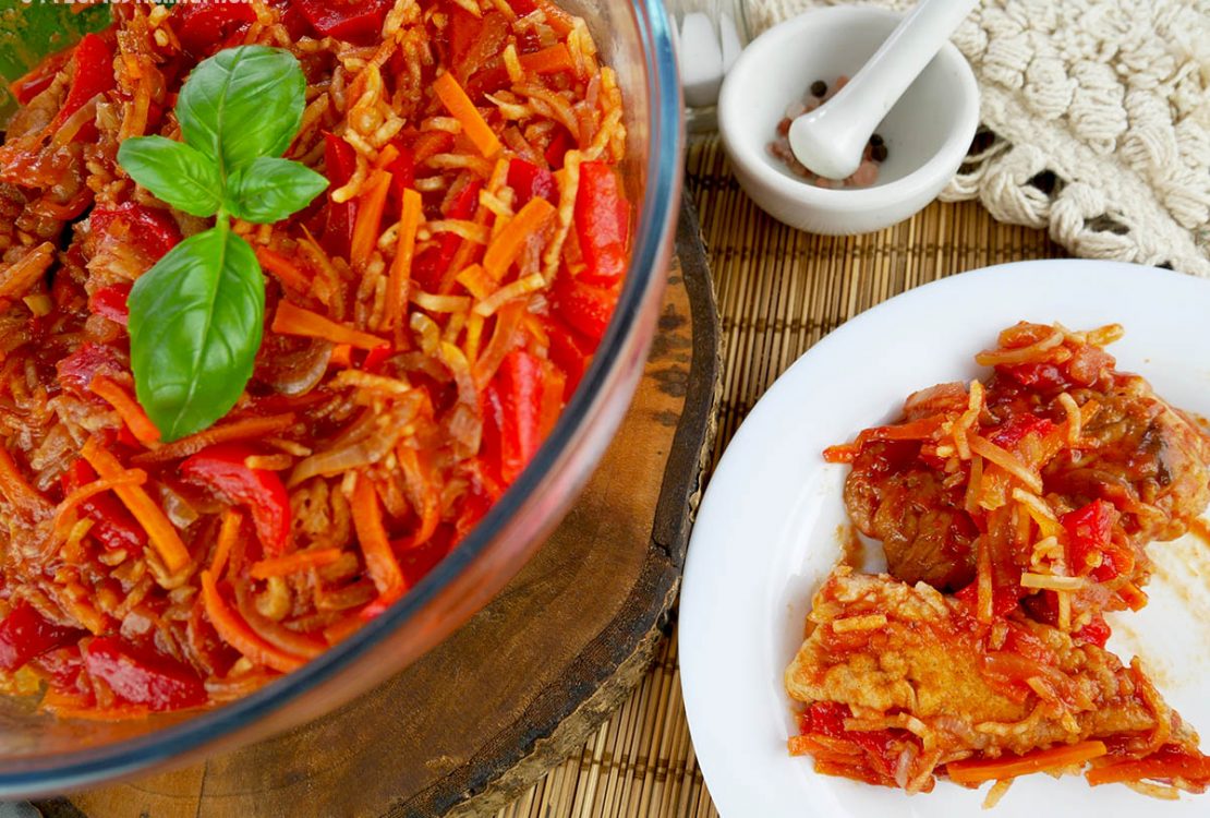 Ryba po azjatycku z warzywami w zalewie słodko-kwaśnej