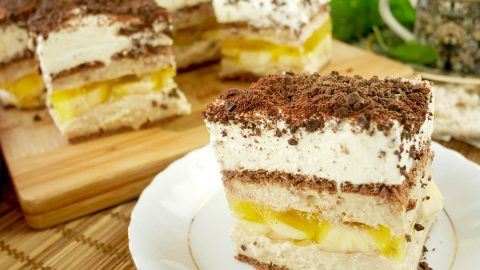 Ciasto Południowiec - kawowy bananowiec bez pieczenia