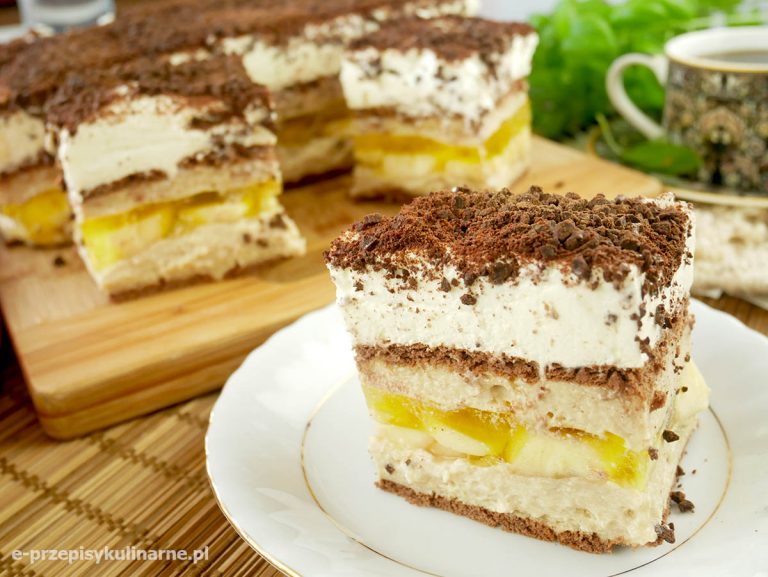 Ciasto Południowiec - kawowy bananowiec bez pieczenia