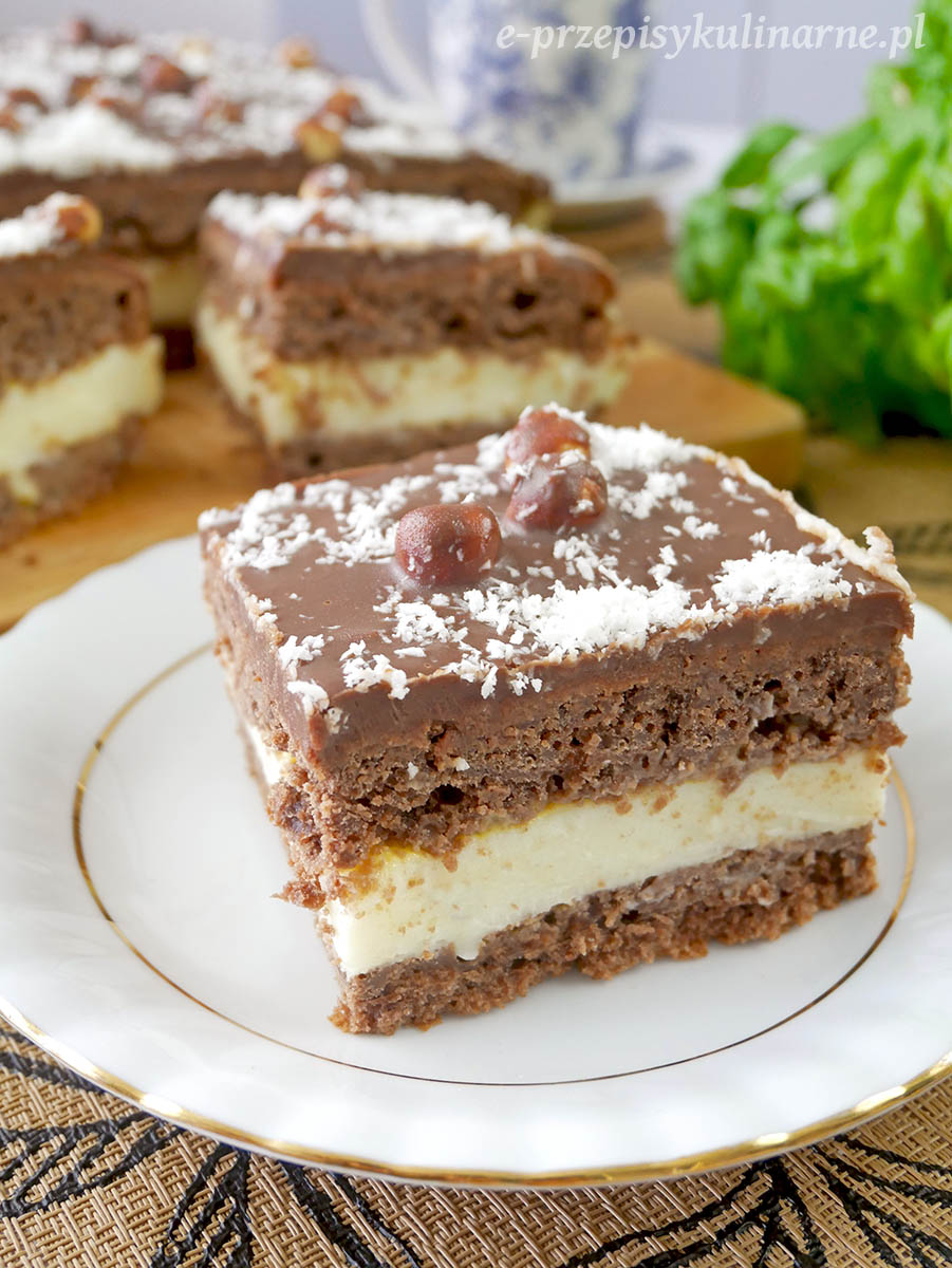 Ciasto Słodki Adorator - murzynek z kremem i ajerkoniakiem