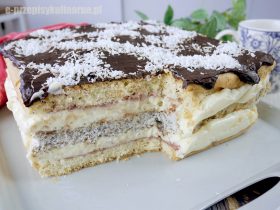 Ciasto Niespodzianka Markizy – elegancki, warstwowy deser z makowym akcentem