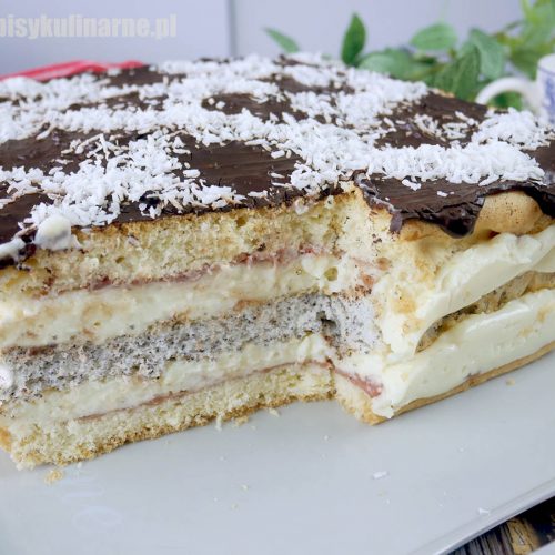 Ciasto Niespodzianka Markizy – elegancki, warstwowy deser z makowym akcentem