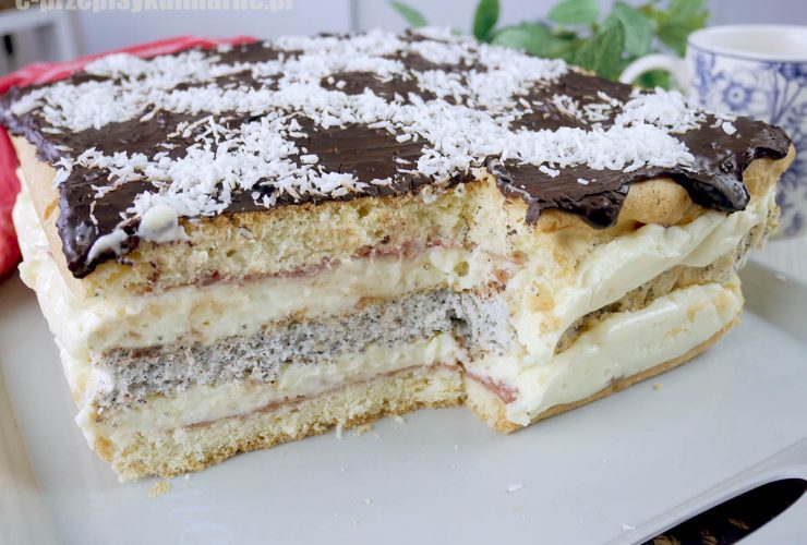 Ciasto Niespodzianka Markizy – elegancki, warstwowy deser z makowym akcentem