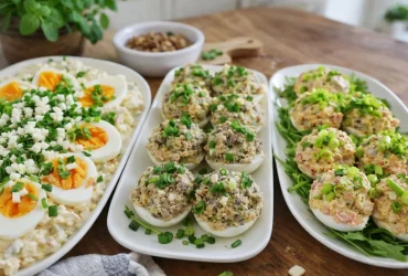 Jajka na Wielkanoc – różne pomysły jajka faszerowane, jajka w sosie i sałatka jajeczna